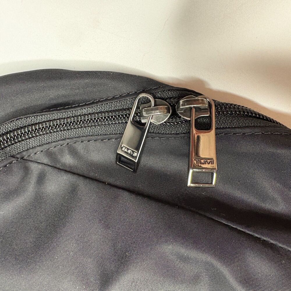 TUMI Voyageur Just in Case Black Nylon Backpack Monogrammed "SJN" - Picture 6 of 12